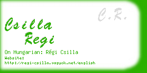 csilla regi business card